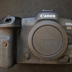 Canon EOS R5 With Cage, Charger And Battery