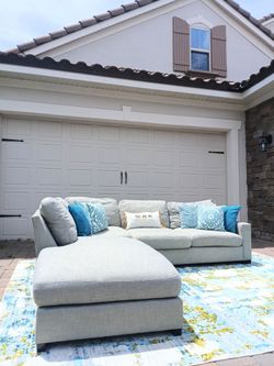 Grey L shaped Sectional Sofa