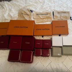 Louis Vuitton, Cartier, Van Cleef  Luxury Designer Packaging Bundle – Boxes only