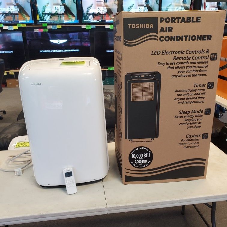 TOSHIBA PORTABLE AC 10K BTU 300 SQ FT IN STOCK - IN BOX COMPLETE ALL ACCESSORIES IN STOCK WITH WARR- TAX ALREADY INCLUDED IN PRICE OTD