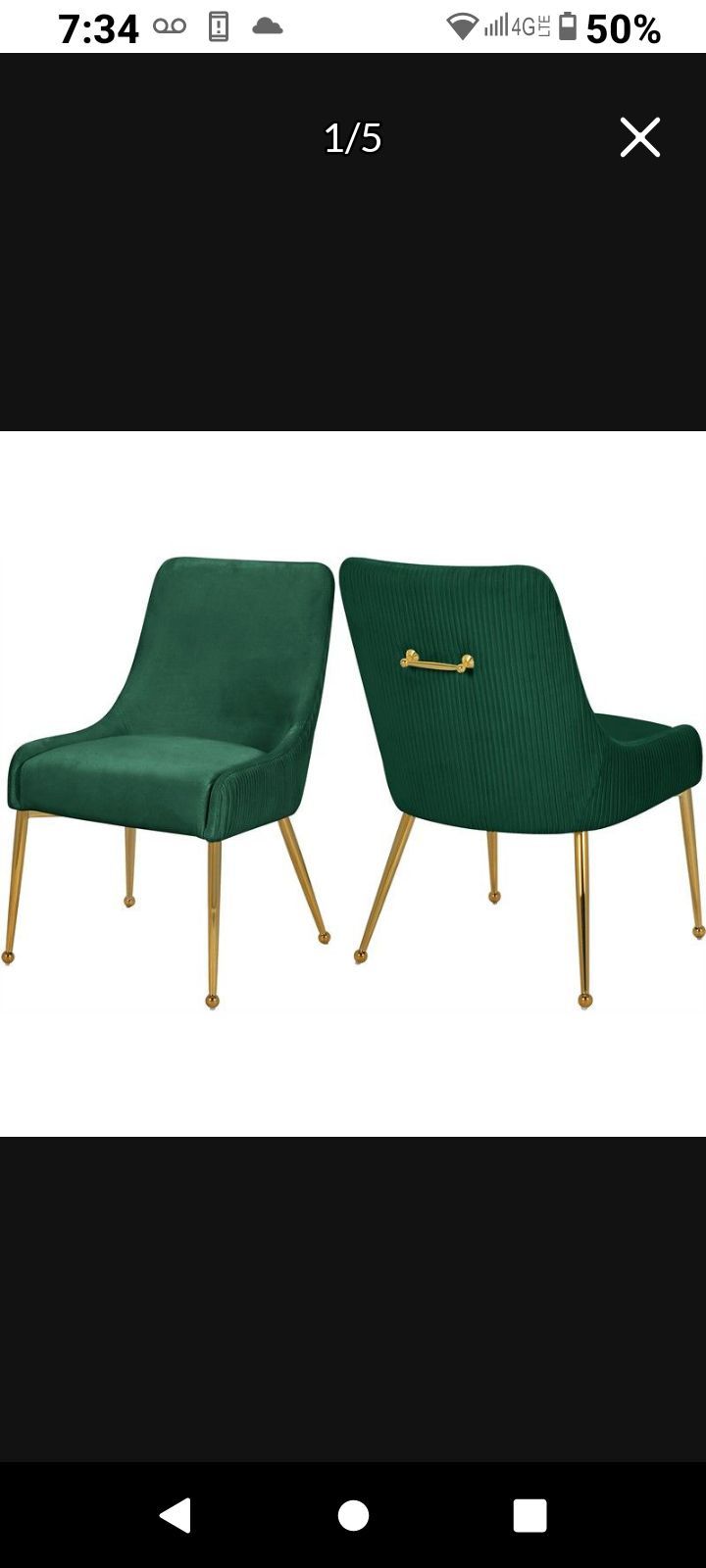 Two velvet green chairs brand new in the box velvet accent chairs brand new living room furniture gold legs green chairs green velvet chairs wingback