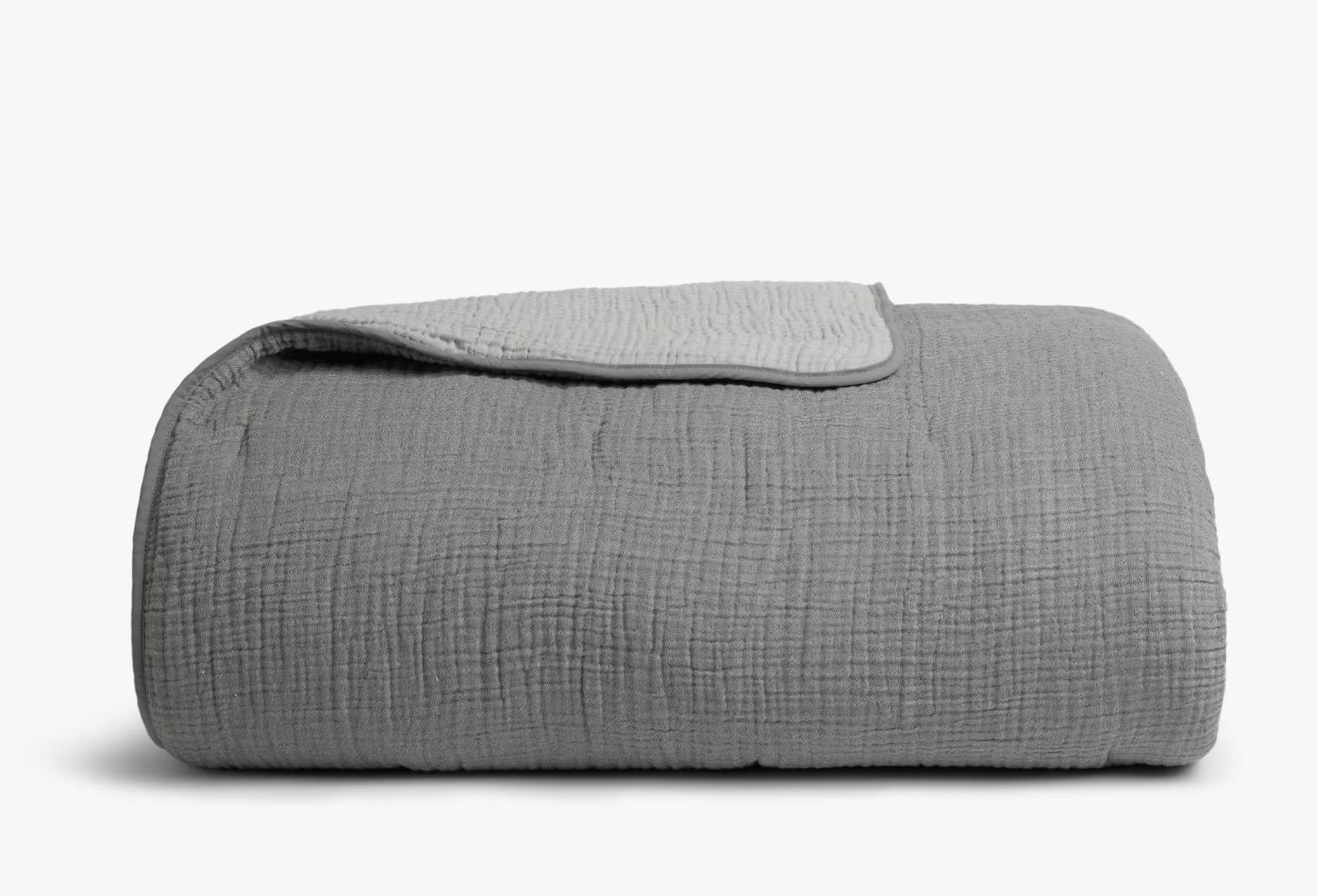 Parachute Home Organic Cloud Cotton Quilt; Steel and Smoke