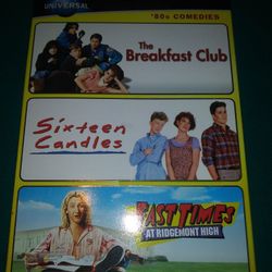 DVD 80's Comedies The Breakfast Club Sixteen Candles Fast Times at Ridgemont High (New)