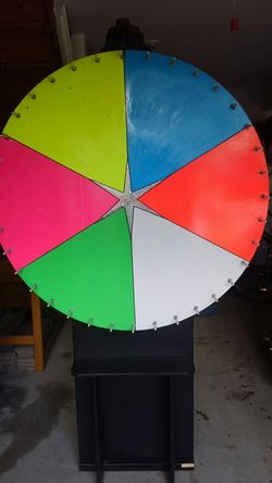 Official carnival gaming wheel 6' tall