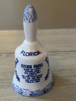 Florida Kitchen Prayer Ceramic Souvenir Bell