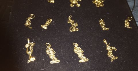 Gold Tone Disney Charms