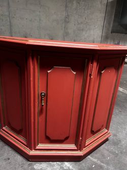 Floor Wall Cabinet Burnt Orange