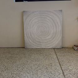 Large 40” x 40” Textured Abstract Painting – Neutral