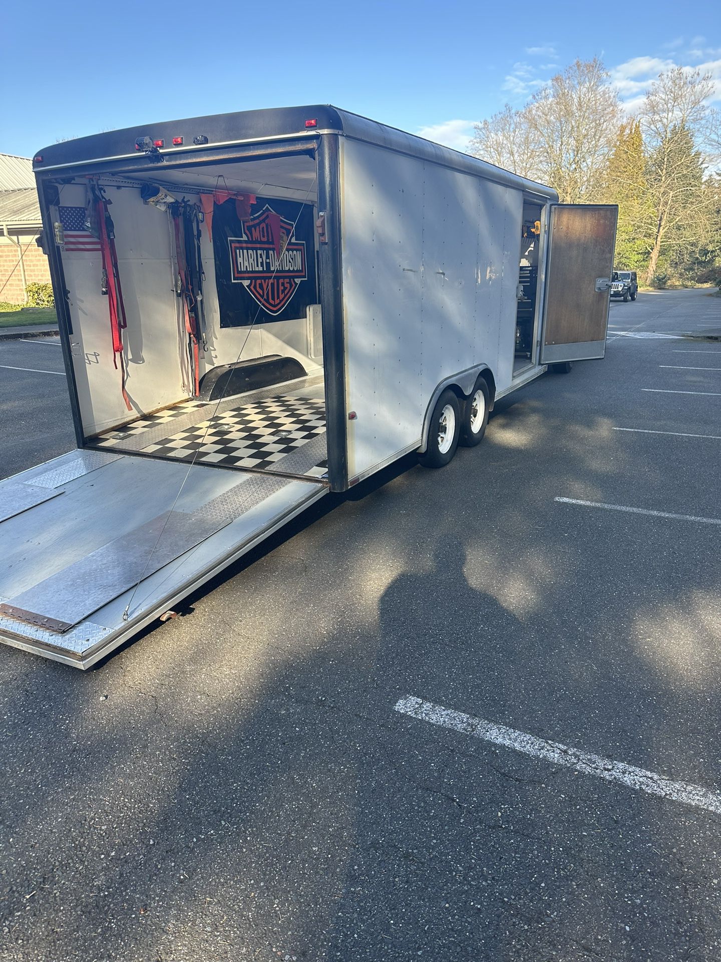 Wells Enclosed Trailer 18 Foot With Title 
