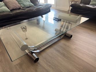 Glass coffee table