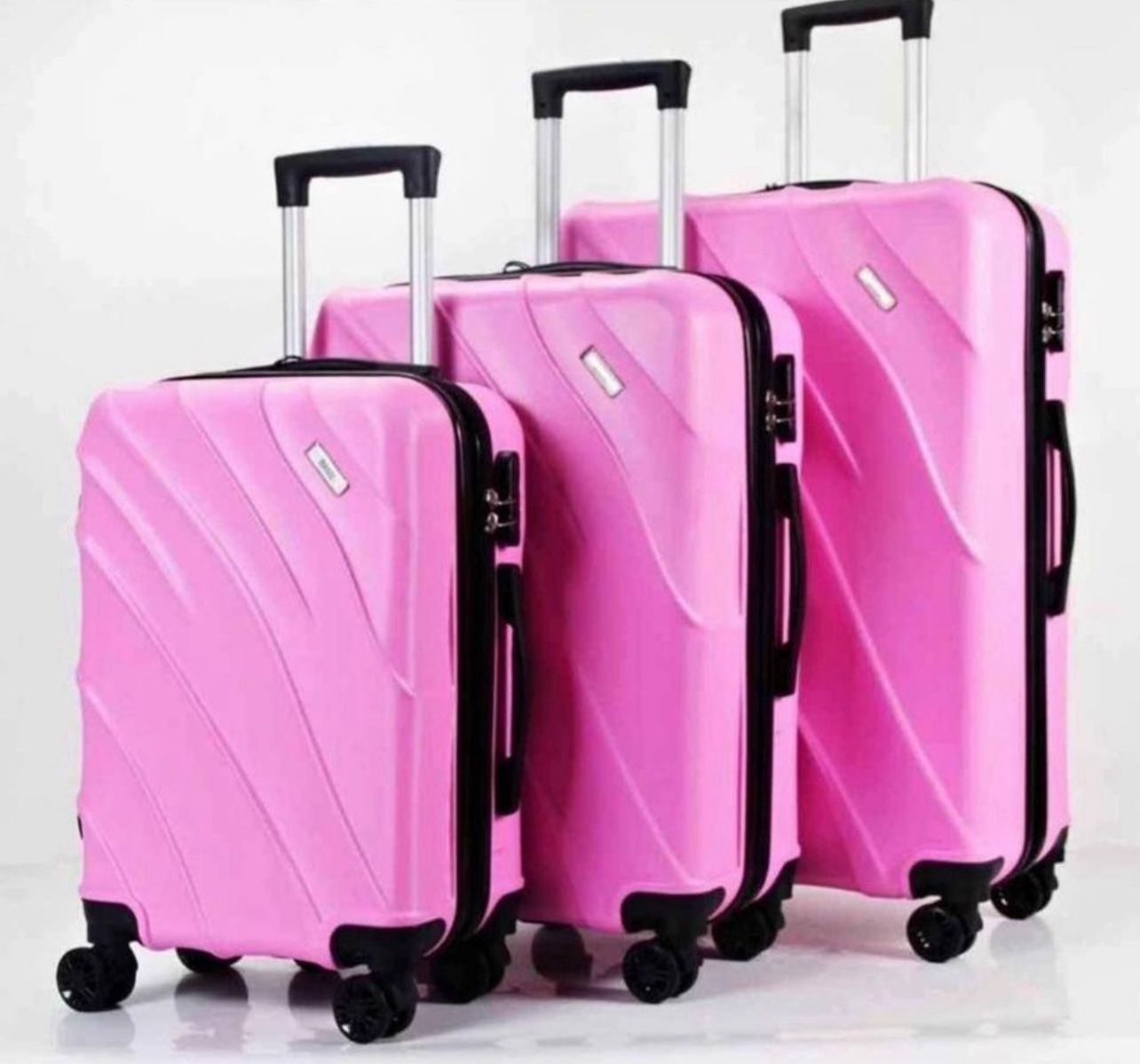 3 piece luggage sets $99 or individual 32 inches $80 30 inches $70 28 inches $60 24 inches $40 20 inches $30 14 inches $20 4 Color available Golde