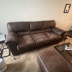 Sofa/recliner And Ottoman 