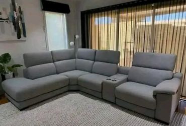 Sectional couch and ottoman