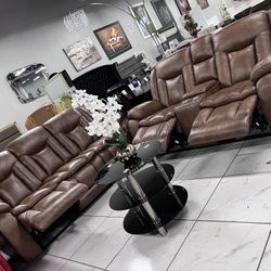 Beautiful And Comfortable Sofa Set With Manual Recliners 🤎🤎🤎