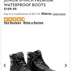 TIMBERLAND 6 IN BLACK NUBUCK SIZE 4 JUNIORS BRAND NEW