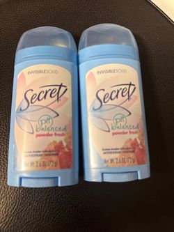 🧴 Secret Invisible Solid Deodorant – 2 Pack, New