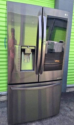 Stainless LG French Door Fridge with Ice Maker