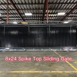 8x24 SpikeTop Sliding Gate