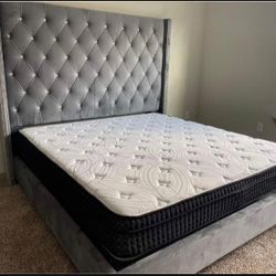 New King Size Bed With Mattress And Box Spring With Free Delivery 