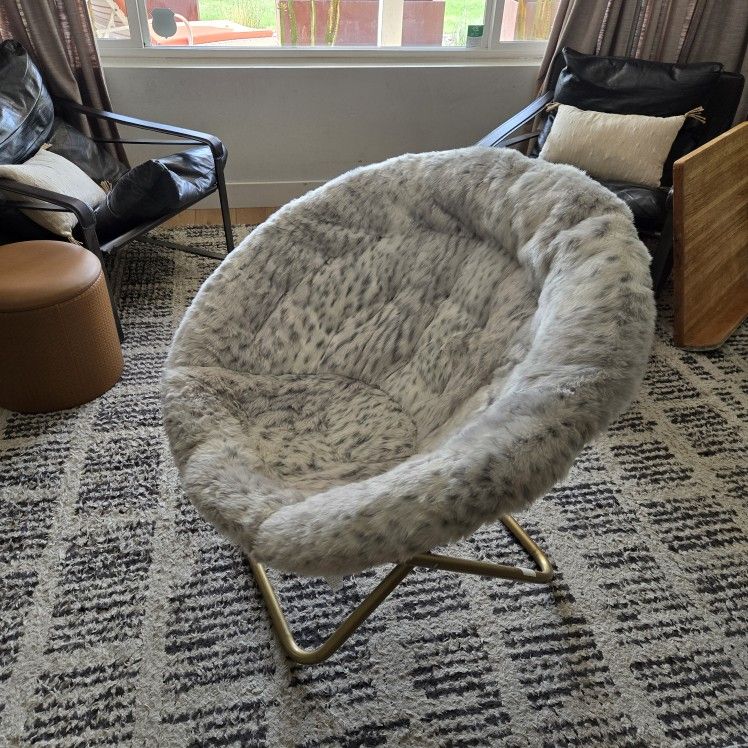 Pottery Barn Faux Fur Lounge Chair