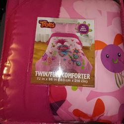 Trolls Twin/Full Comforter, NEW