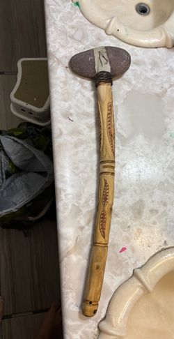 Old Style Navajo Indian Stone Tomahawk