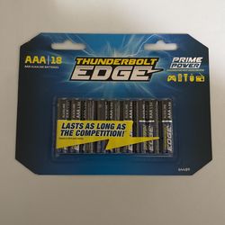 Thunder Edge AAA batteries, 18 pack