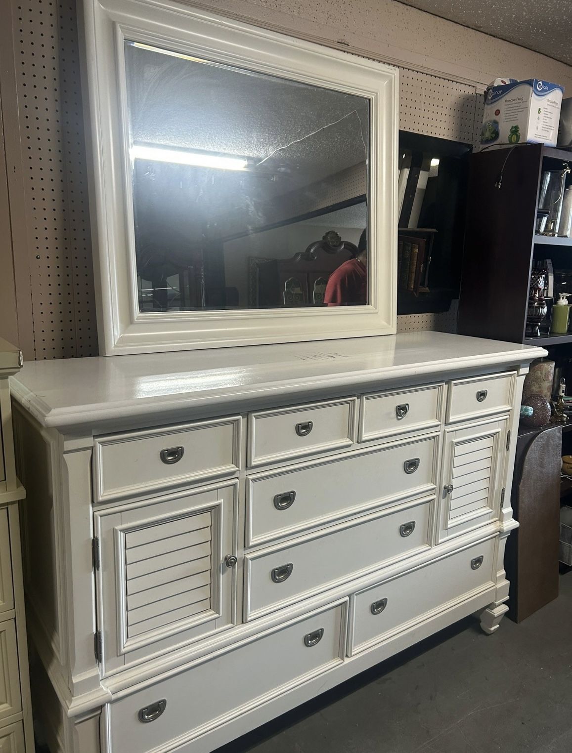 White Dresser With Mirror