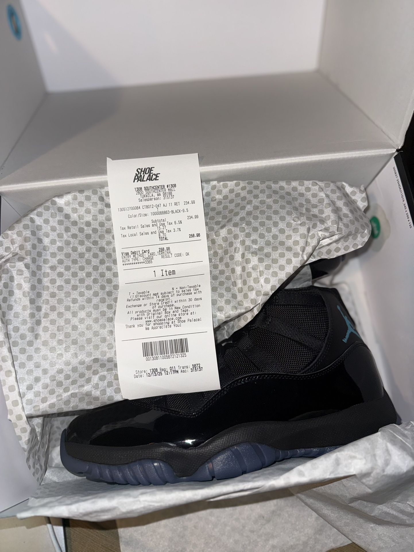 Jordan 11 Retro "Gamma" - Size 9.5