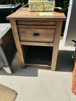 Small wood nightstand with drawer height24” x width 19”depth 17