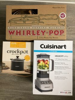Cuisinart Blender, Crockpot & WhirleyPop All New In Box