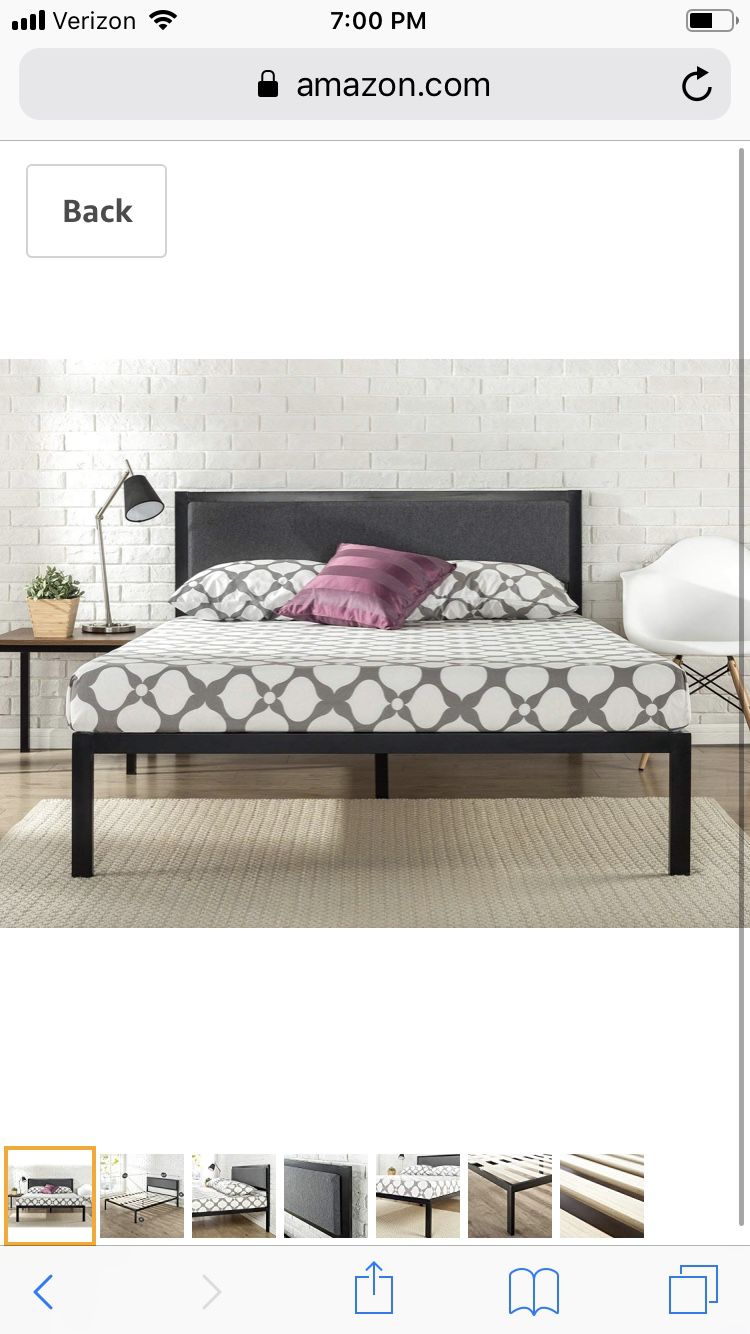 Metal Upholstered Full Size Bed Frame