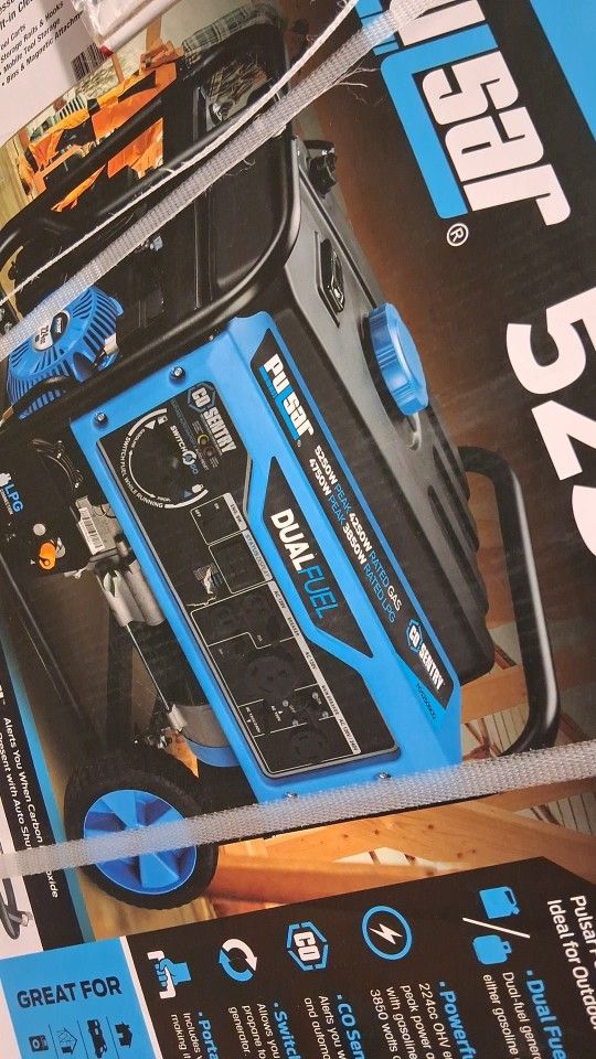 Pulsar 5,250-Watt Dual Fuel Portable Generator with CO Sentry