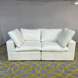 ( Delivery Available ) Modular Cloud White Sofa