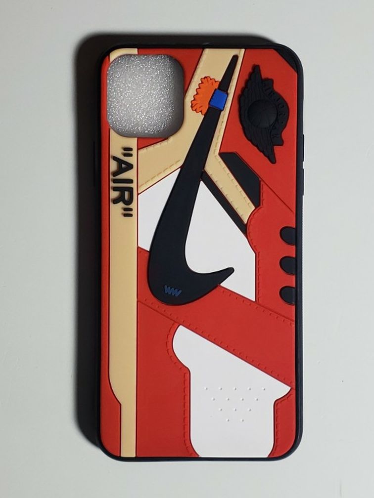 iPhone 11 Pro Max Sneaker Silicone Protective Case Red And Black