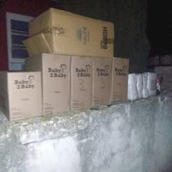 Baby Diapers Sizes Two Three And Four All Of Them For $50 There's A Lot Of Diapers