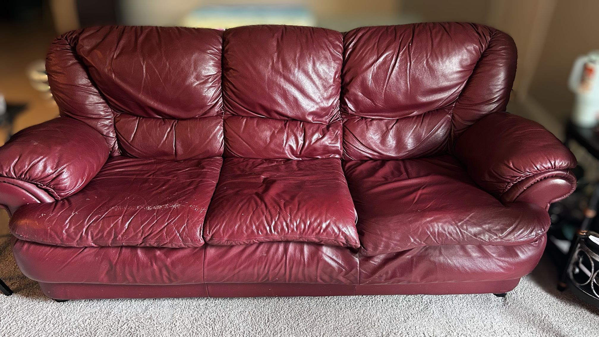 Couch and lamp