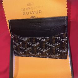 Black Card Holder With Red Interior 