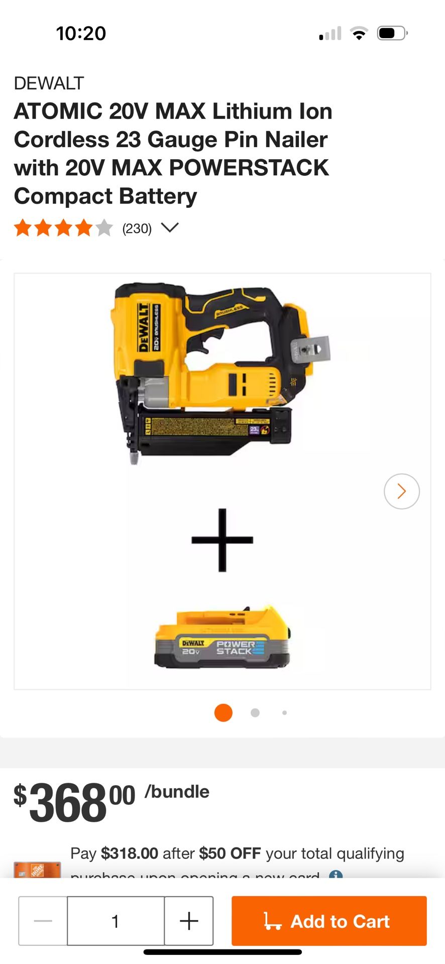 Dewalt 23 Gauge Pin Nailer 