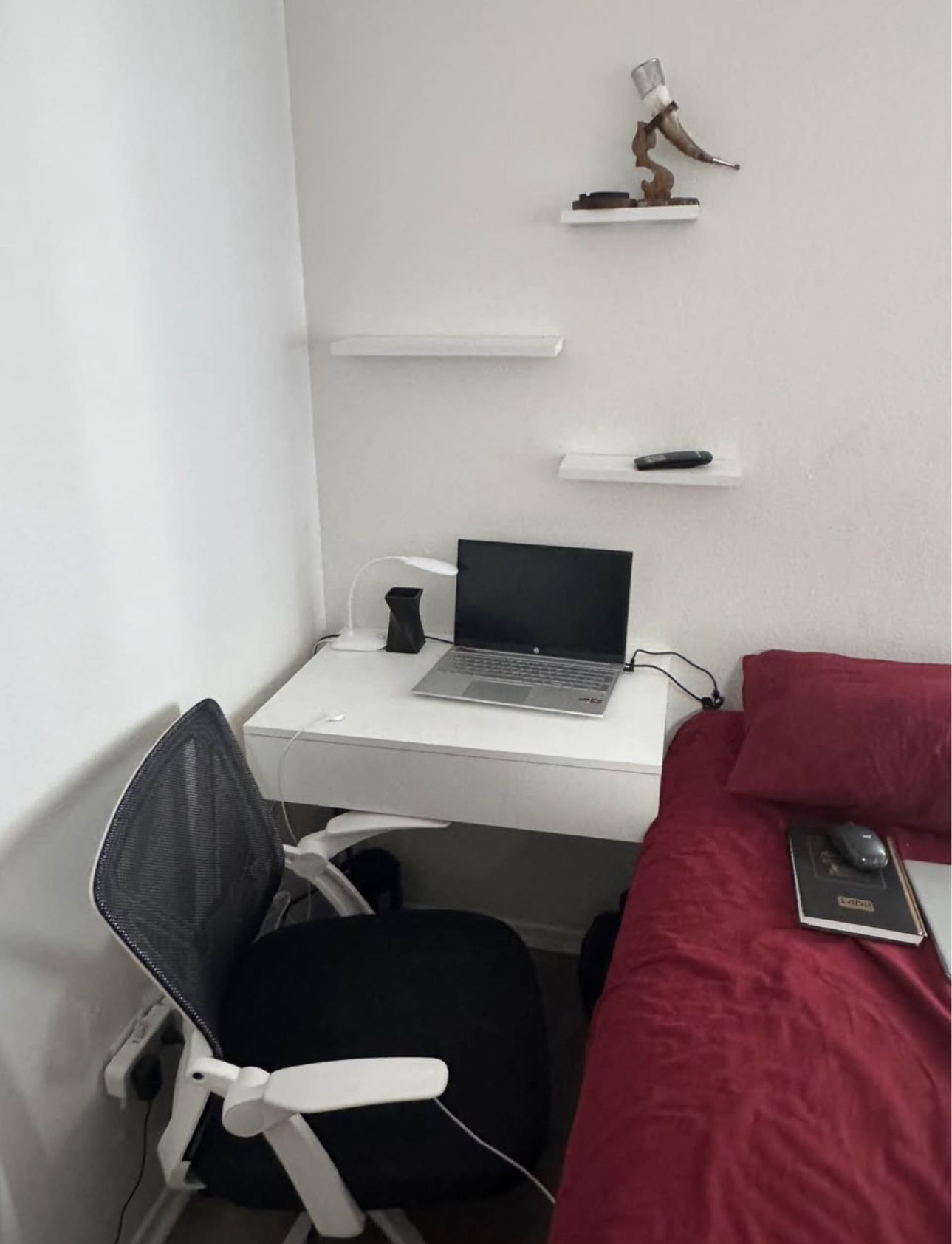 Computer Wall Table with Chair