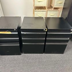 3 Drawer File Cabinet with Lock Mobile File Cabinets($55each)