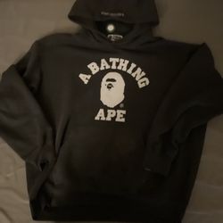 BAPE COLLEGE OVER DYE HOODIE BLACK