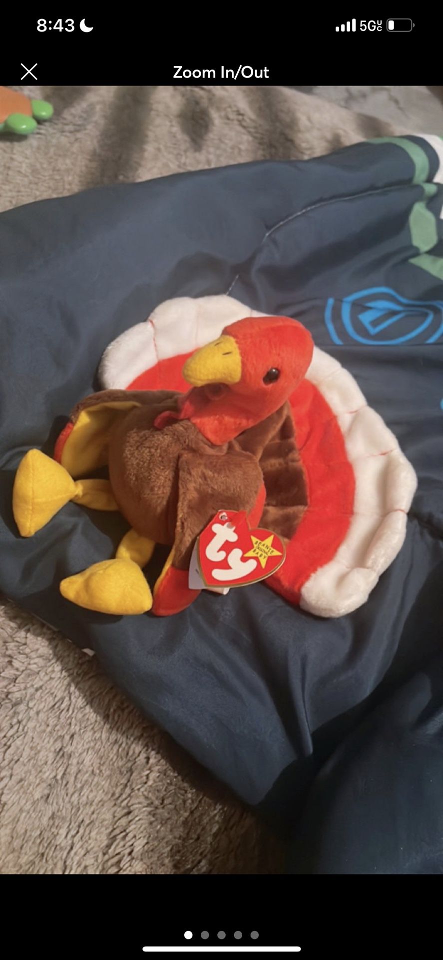 TY Beanie Baby – RARE GOBBLES the Turkey 1996 Retired DOUBLE WADDLE w Tag Errors