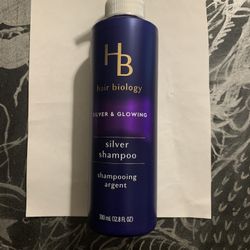 Hair Biology Silver & Growing, Silver Shampoo, 12.8 FL OZ Bottle