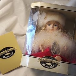Collectible Memories Bisque Porcelain Windup Animated Musical Doll KMART NIB