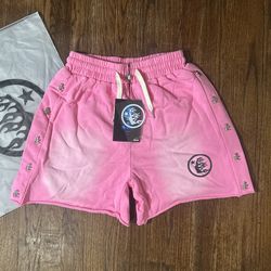 Hellstar Mirror Faced Sweat Shorts Pnk
