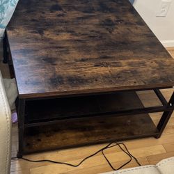 Coffee Table with Storage Shelf