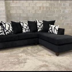 Black Sectional Brand New , Delivery Available  Same Day 