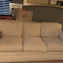 Beige 3-Seater Sofa — Good Condition
