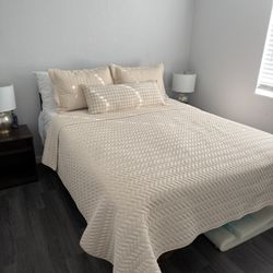 Queen Mattress and Metal Platform Bed Frame